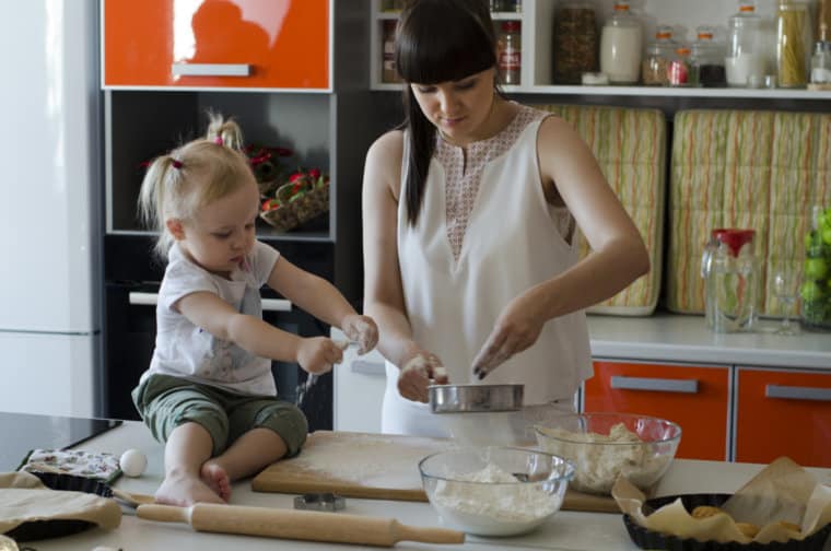 mom-baking-with-baby