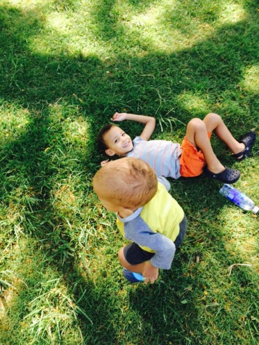 teachers kind response to toddler crying helps him feel happy again