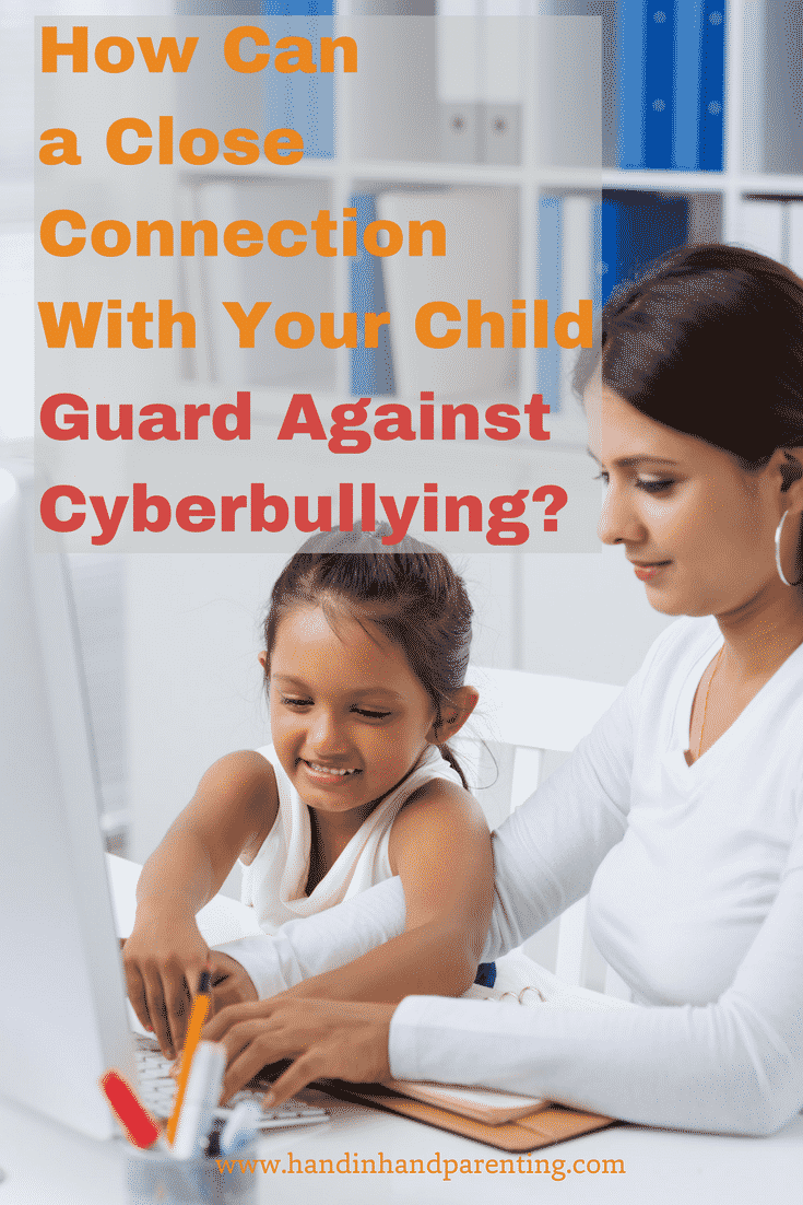 A mom and daughter playing together on the computer in a post about how a close connection can guard against cyberbullying