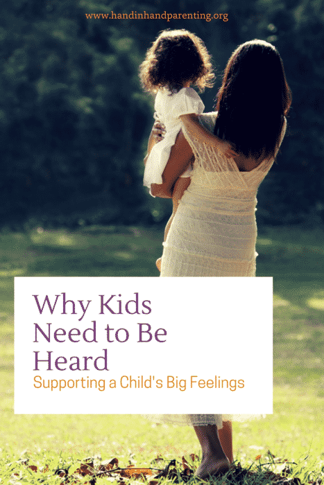 parenting, supporting child's upsets and cries