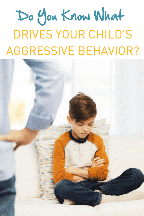 boy being told off by parents in post about children's aggressive behavior
