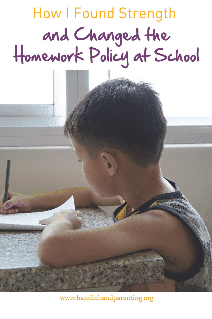 Boy doing homework