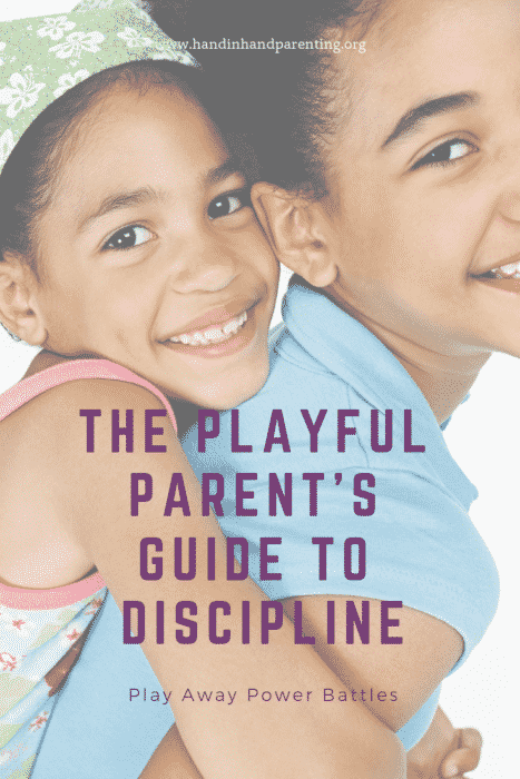 Child holding to mom's back in pinterest images for The Playful Parent's Guide to Discipline